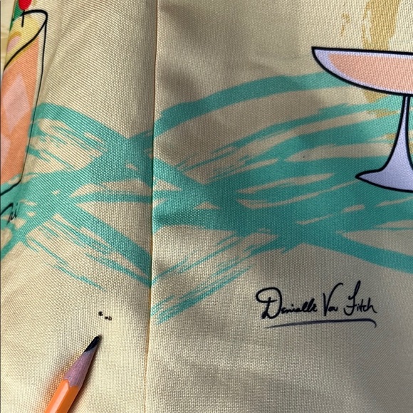 Pinup Yellow Tiki Cocktail Print Skirt XL from The Oblong Box Shop TOBS - Picture 11 of 12